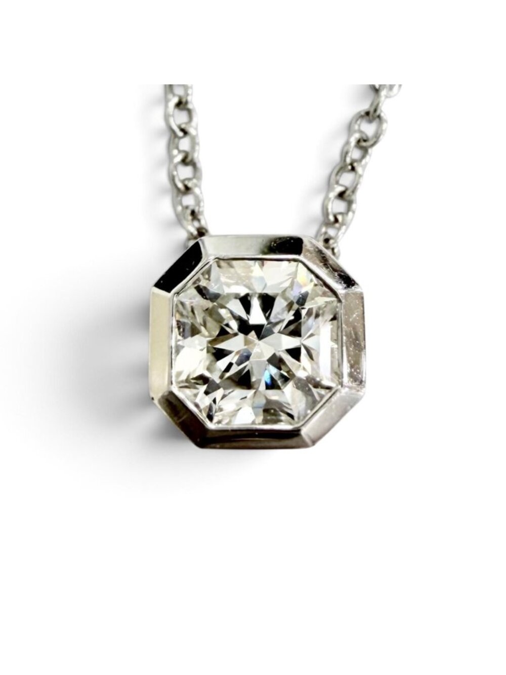 Tiffany & Co Lucida Diamond Necklace Frame Included Platinum